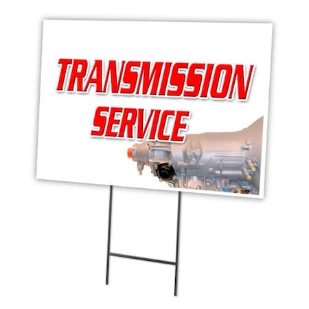 Signmission Transmission Service Yard Sign & Stake outdoor plastic coroplast window, C-1824 Transmission Service C-1824 Transmission Service